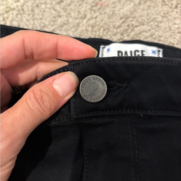 PAIGE Midnight Black Denim - Picture 3 of 9